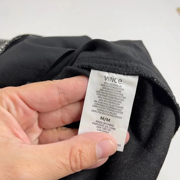 Vince Tweed Black White Gray Shift Dress - Picture 5 of 11